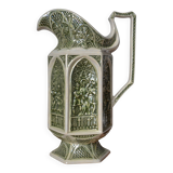 Decorative pitcher/sculpture in ceramic signed JMS