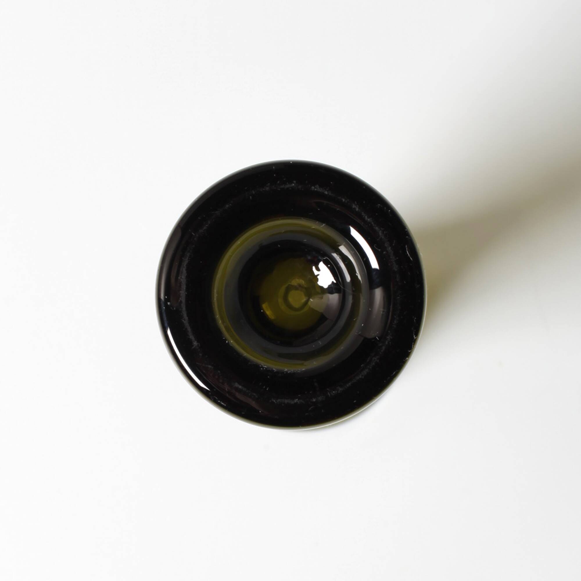 Small Olive Green Glass Vase - Tamara Aladin Riihimäen Lasi Finland 1960s