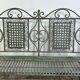Folding iron garden bench