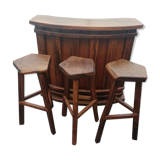 Bar and 3 stools rustic