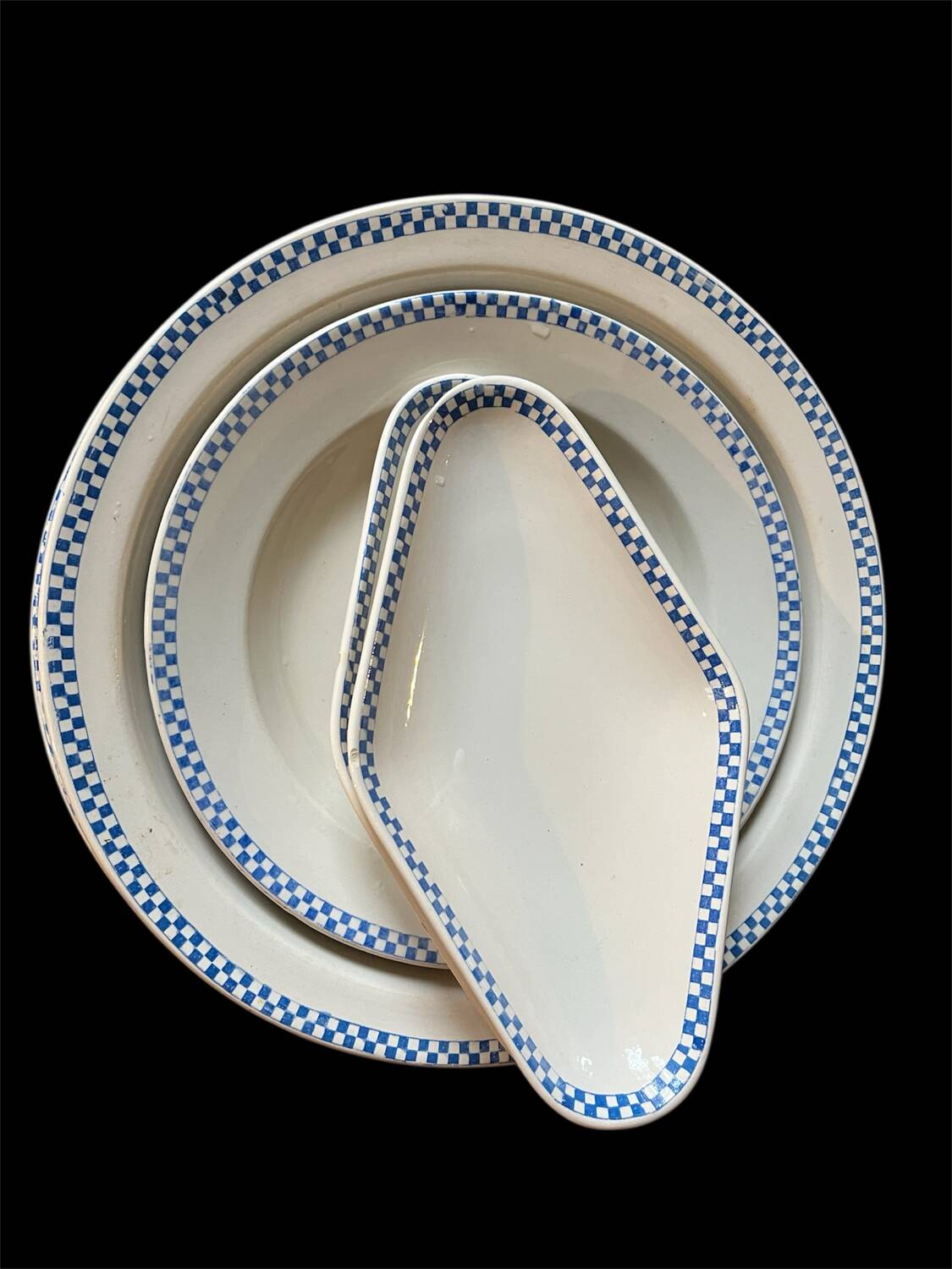 Lustucru Sarreguemines serving platter set