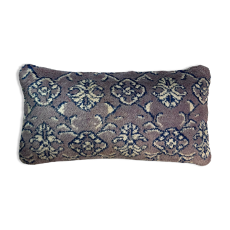 Housse de coussin nouée à la main turque vintage, 30 x 60 cm