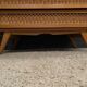Light oak and rattan chest of drawers with compass feet, three drawers, 1960