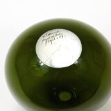 Art glass vase Saippuakupla green soap by Kaj Franck, Nuutajärvi Finland.