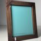 Vintage mirror with ribbed frame