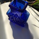 Vase bleu cobalt Skurf par Lars Hellsten