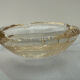 Daum Nancy France ashtray apricot color Cristal Bulles