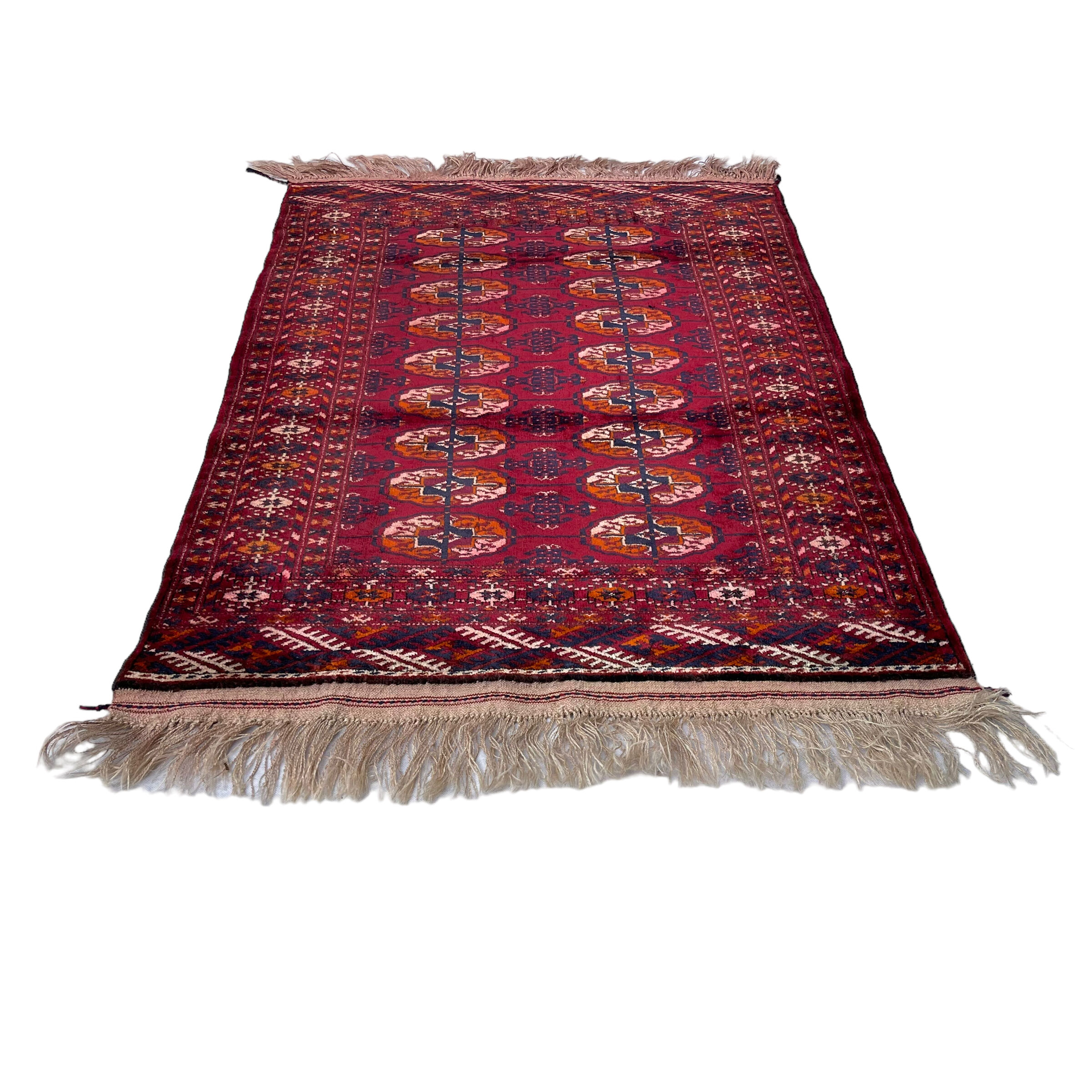 Vintage turkoman rug ,feiner handgeknüpfter orientteppich turkoman teppich, 133 x 84 cm