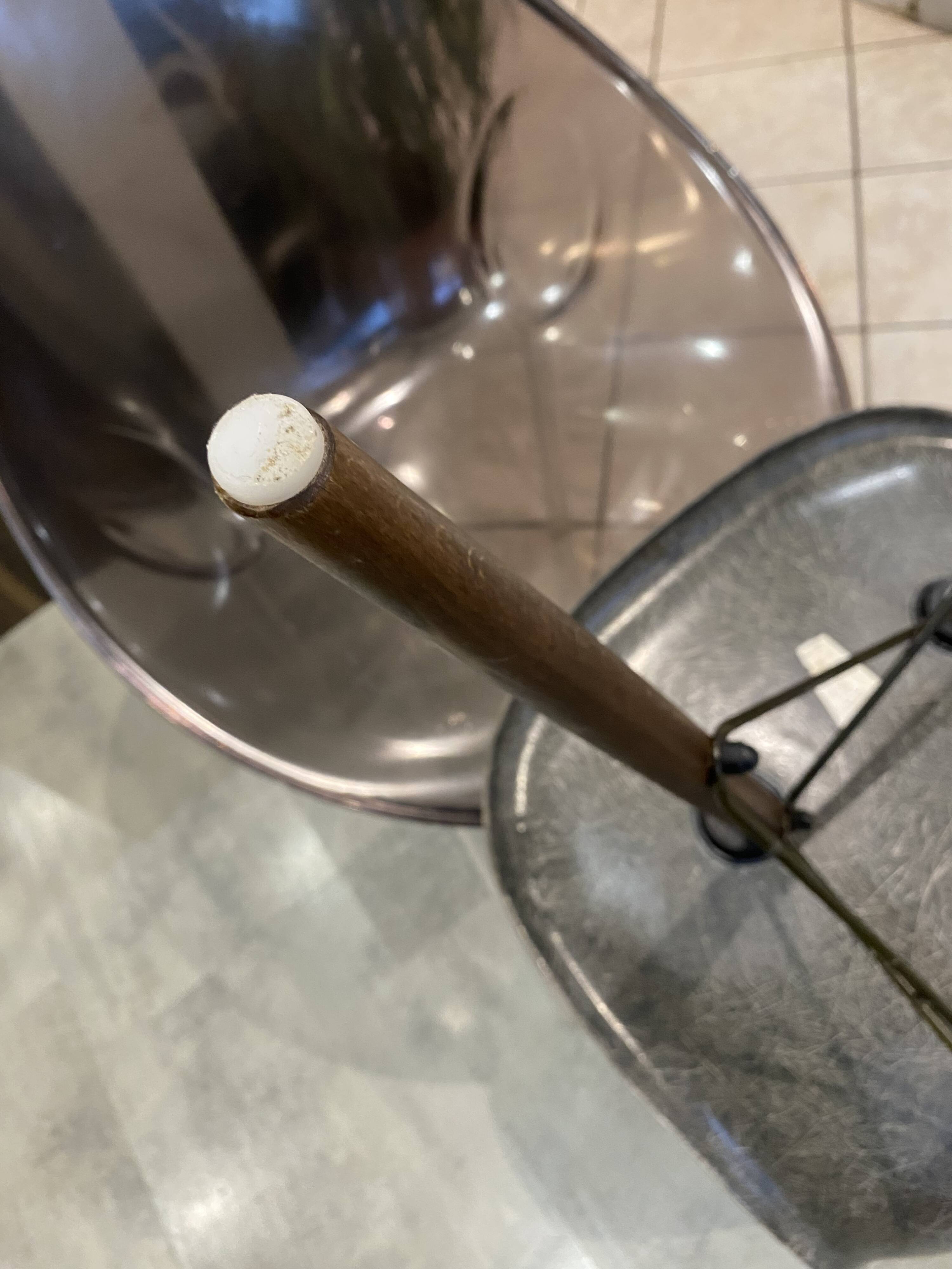 DSW chair elephant grey fibre, walnut dowel, Eames, Herman Miller, vintage.