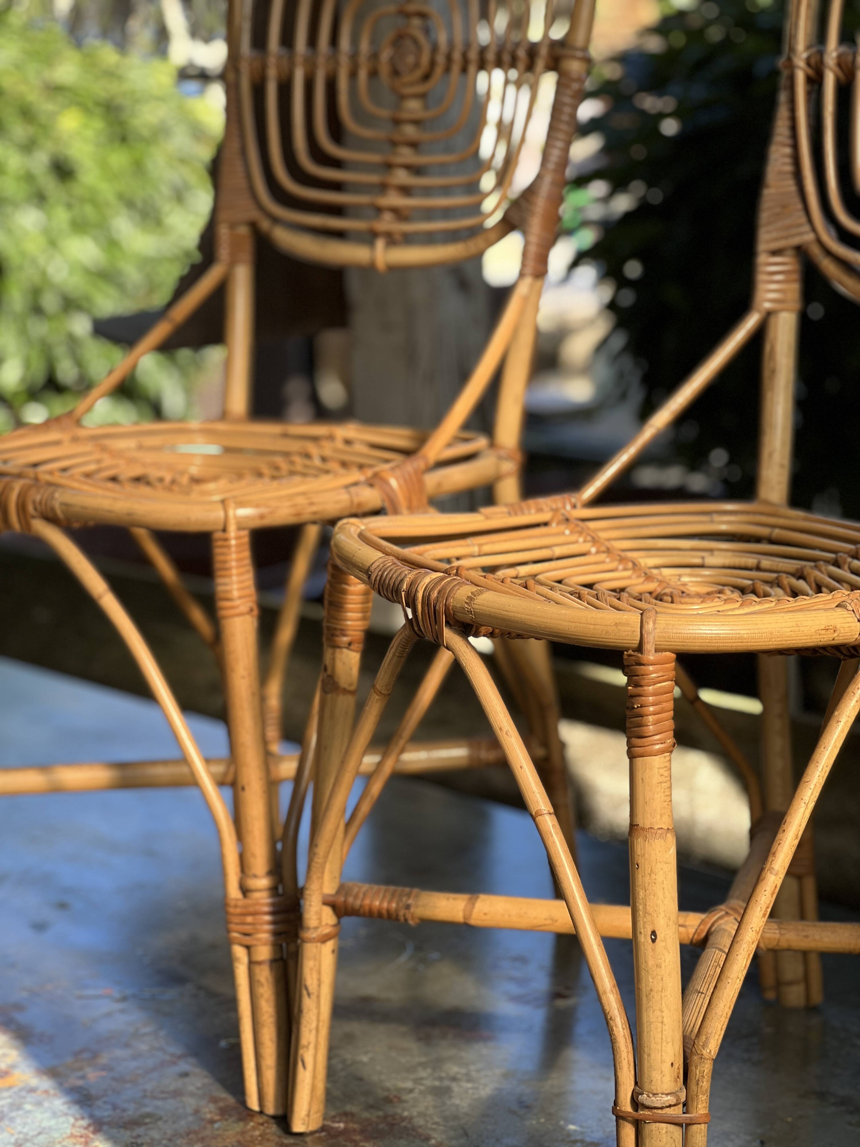 Pair of rattan chairs