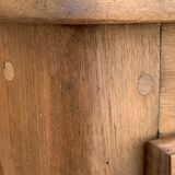 Solid raw walnut sauteuse chest of drawers