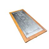 Vintage wood and tin coffee table