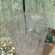 Cut glass vase in Art Deco style
