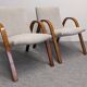 Pair of Bow Wood armchairs by Steiner from the 50s/60s