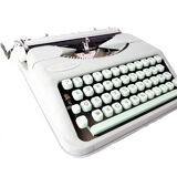 Hermes Baby Rocket green lime typewriter revised new ribbon