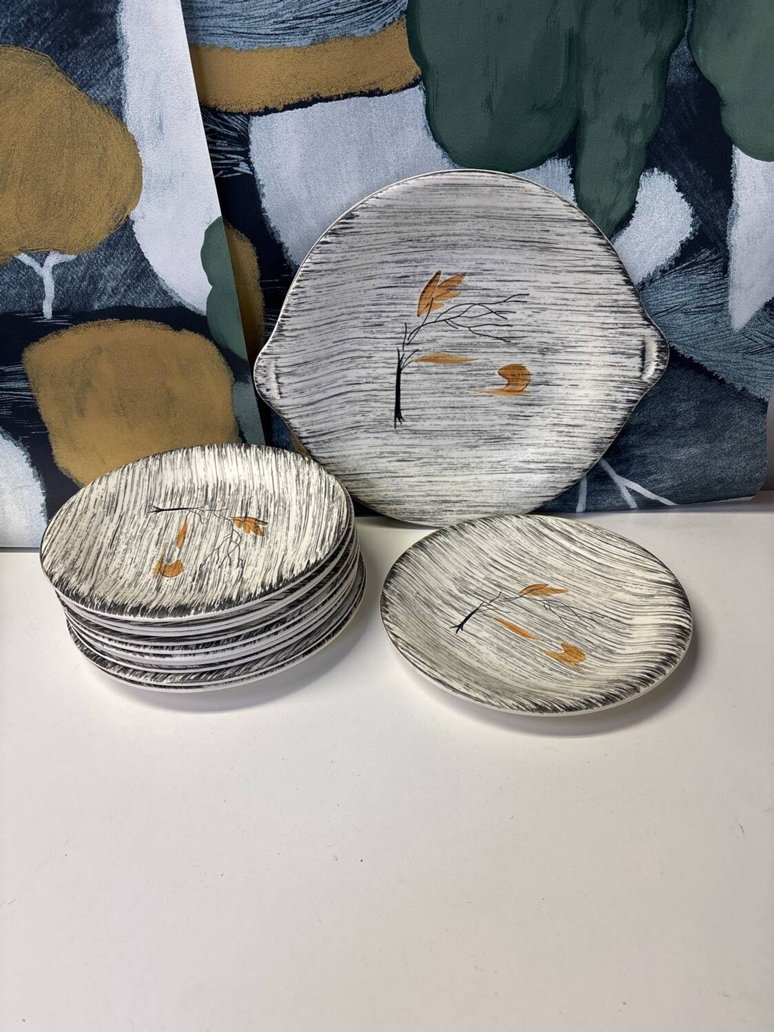 Set of dessert and dinner plates Langeac les Salins