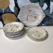 Set of dessert and dinner plates Langeac les Salins