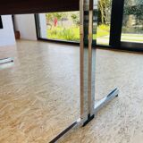 Desk that can serve as a dining table.