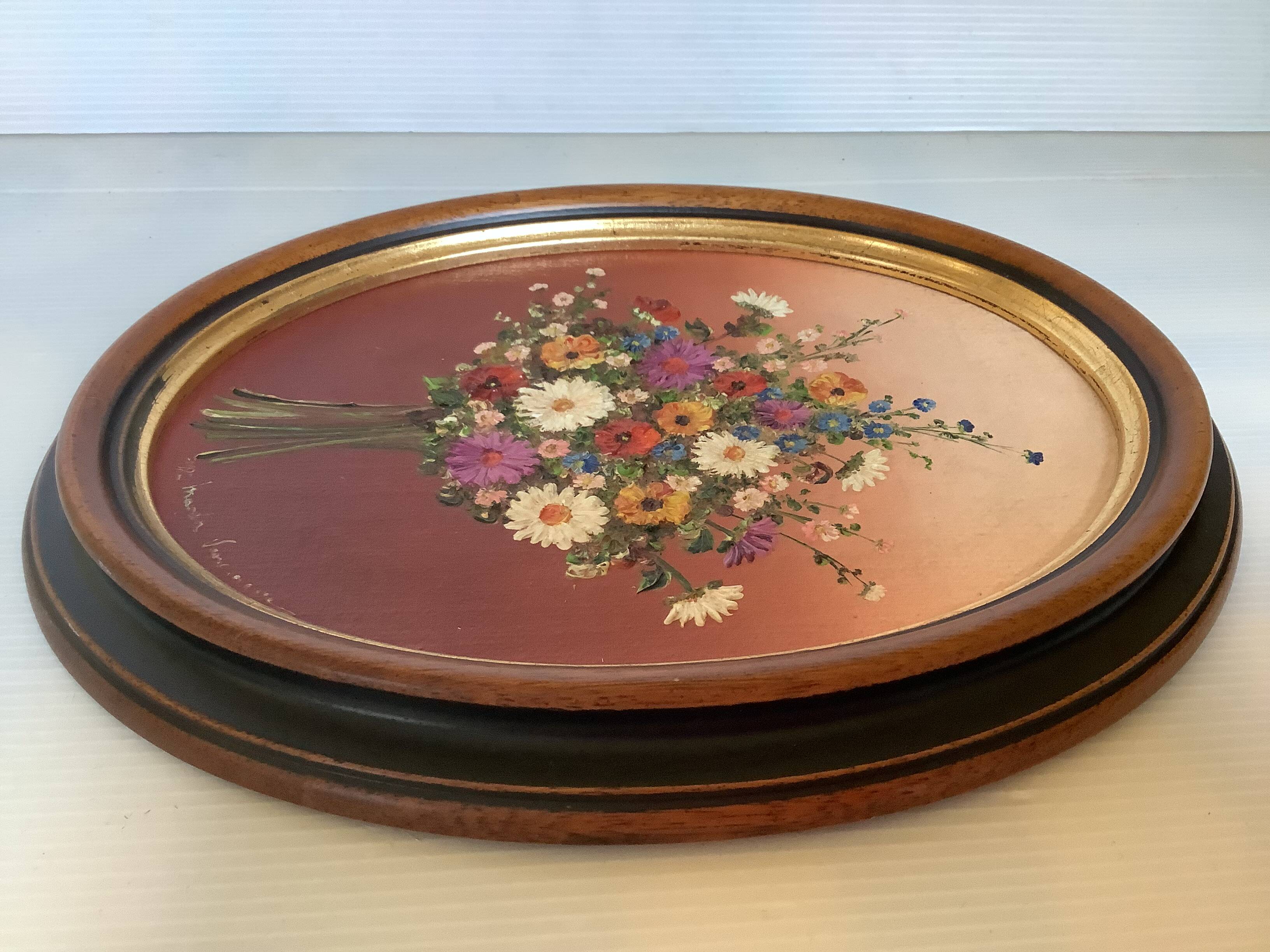 Flower bouquet painting by Magda Verschaeve