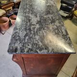 Bahut 2 doors 2 drawers in walnut period restoration a crosse