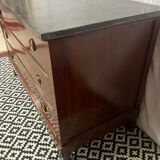 Empire chest of drawers, early 19th century period in mahogany veneer