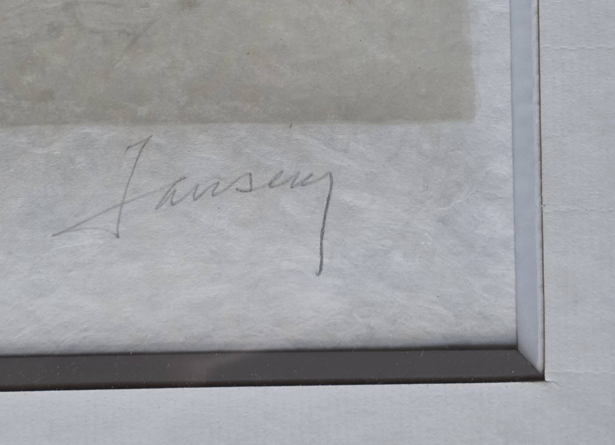 JANSEM Jean lithograph Nude from the Back to the Rose circa 1970