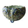 Old ceramic pot cover, decoration flowers, Rouen
