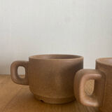 Duo de tasses à café en grès