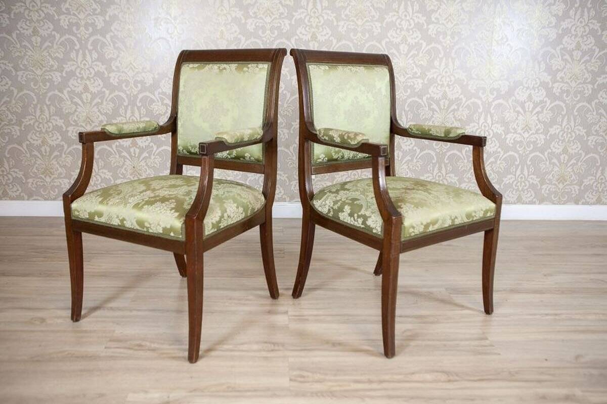 Late 19th Century English Walnut Furniture, Set of 5