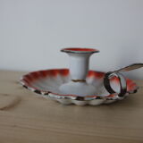 Cellar rat candle holder in enamelled sheet metal