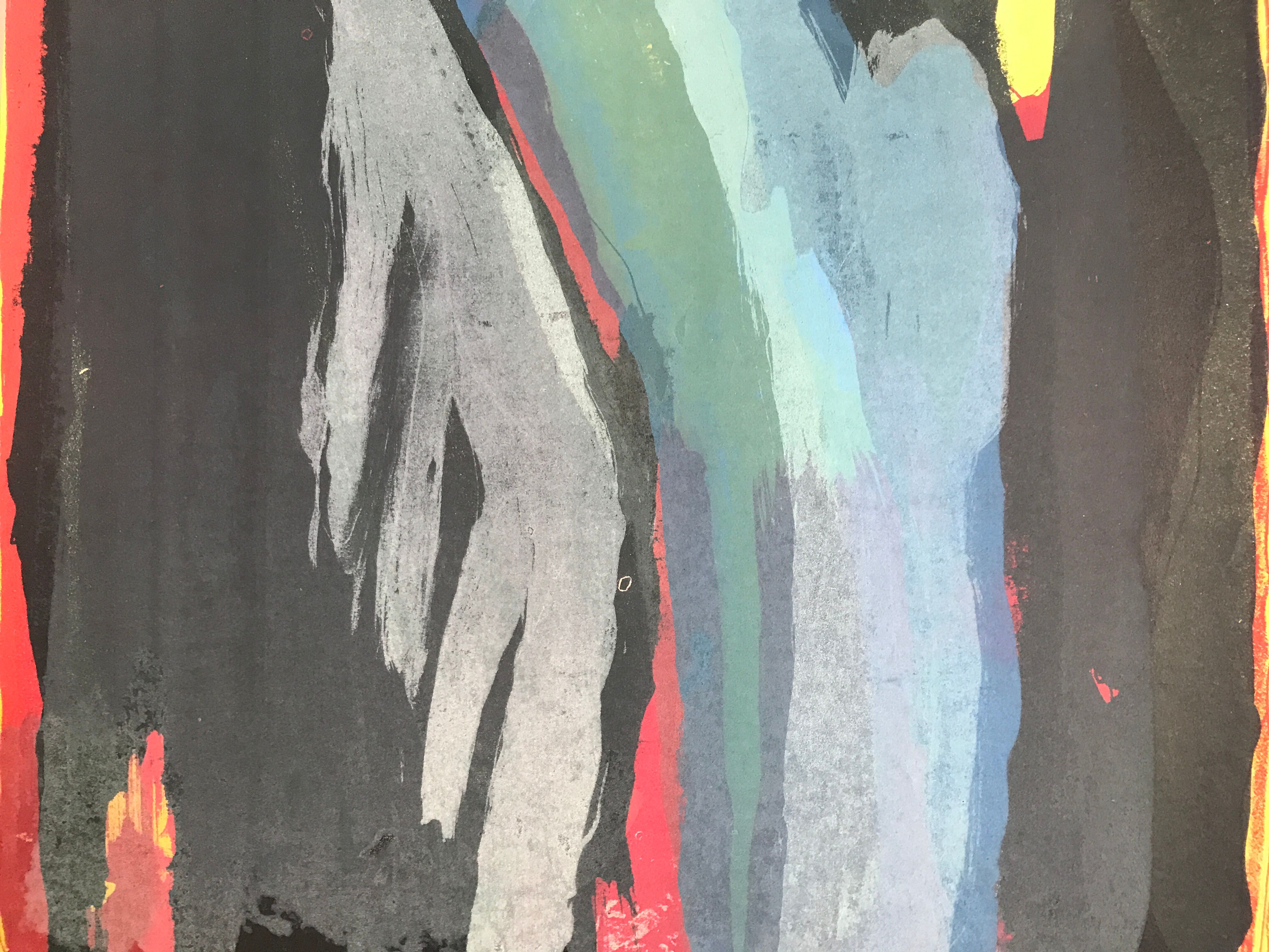 Original lithograph poster by Bram Van Veld, fondation Maeght, 1974