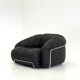 Italian Space Age armchairs in black