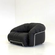 Italian Space Age armchairs in black