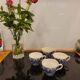 4 English porcelain cups