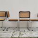 Set of 4 Marcel Breuer cesca black b32 chairs