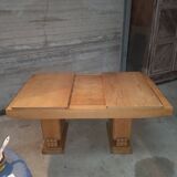 Table chêne moderniste cubique art déco 1940