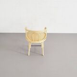 Rattan and cane armchairs, set of 2
