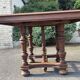 Square wooden table in Henri II style.