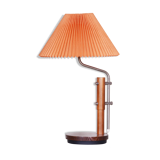 Table lamp, beech galvanized metal, fully functional, czechia, 1960s