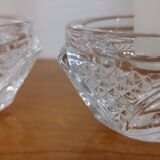3 candle holders cristal d'arques "royal" model