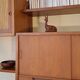 Wall-mounted teak furniture, Vintage Scandinavian 1960s