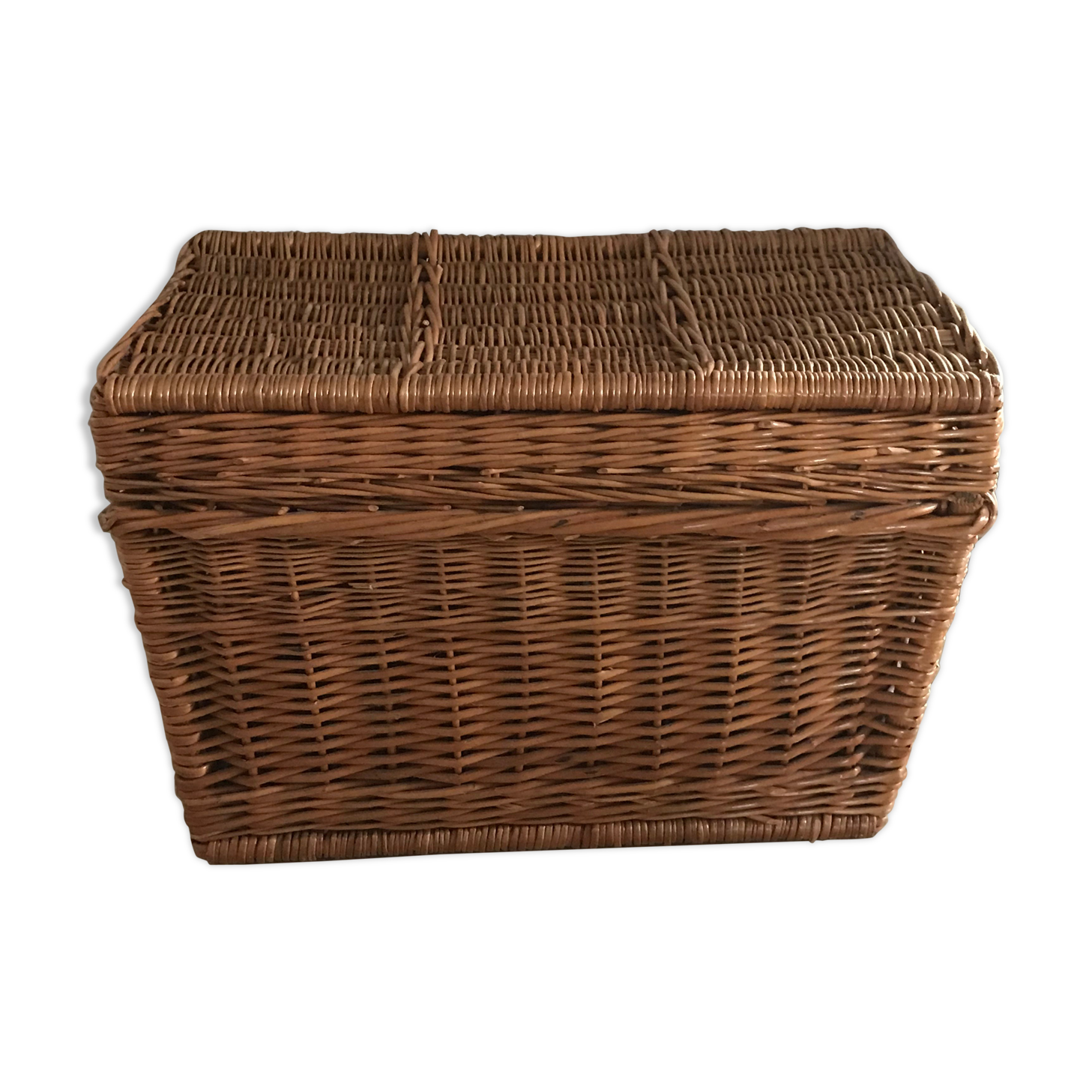 Vintage rattan trunk