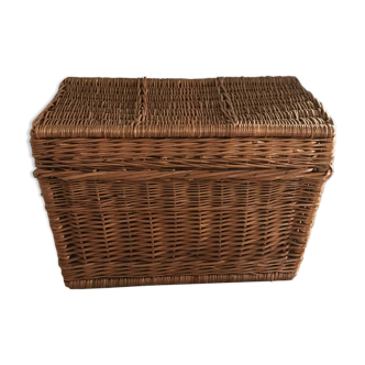 Vintage rattan trunk