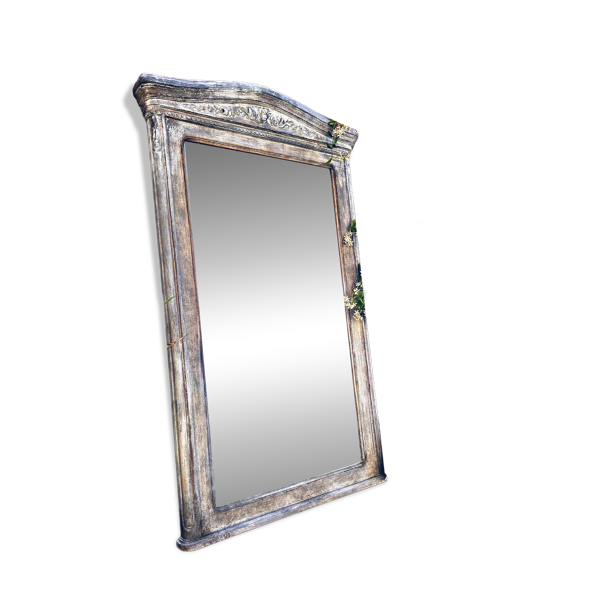 Miroir trumeau Napoléon III patiné