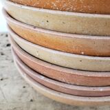 Assiettes creuses en grès x8