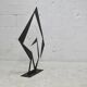 Steel sculpture, black, 1970s.