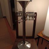 chrome standing ashtray with glass holder 1930 design by Boris Lacroix