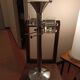 chrome standing ashtray with glass holder 1930 design by Boris Lacroix
