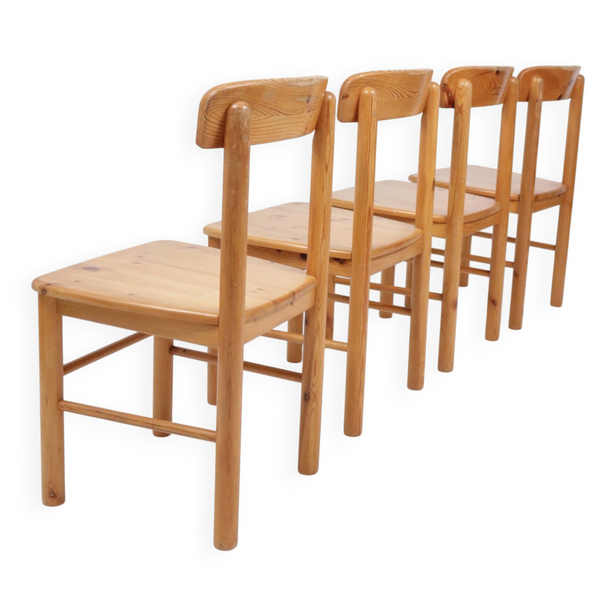 Set of 4 Danish pine chairs in Rainer Daumiller style – circa 1975