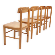Set of 4 Danish pine chairs in Rainer Daumiller style – circa 1975